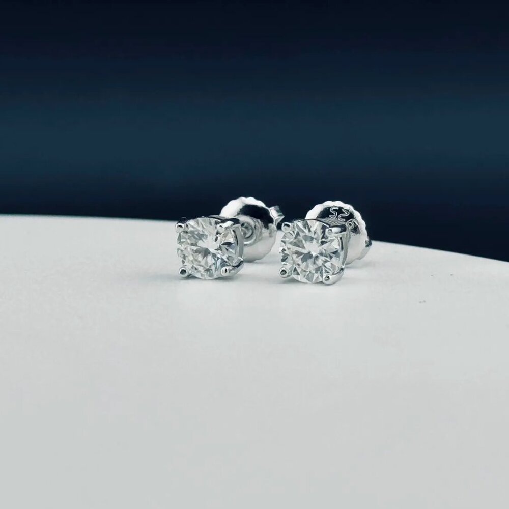 5mm Moissanite Stud Earrings | Passes Diamond Tester | 925 Silver
